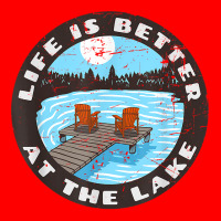 Life Is Better At The Lake   Relaxing Dock Adirondack Chair T Shirt Bomber Jacket | Artistshot