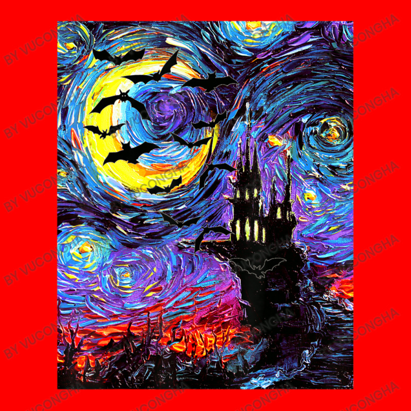 Dracula Castle Vampire Bats Halloween Starry Night Aja Art Bomber Jacket by vucongha | Artistshot