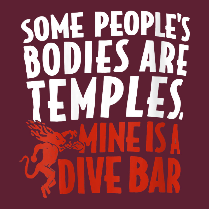 Womens Some People's Bodies Are Temples Mine Is A Dive Bar V Neck T Sh Beanie by lazhehurezhu | Artistshot