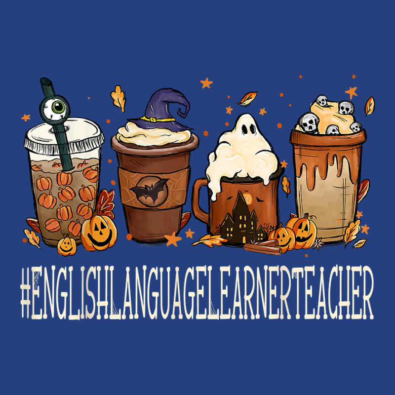 English Language Learner Teacher Coffee Halloween Autumn T Shirt Visor Hat | Artistshot