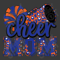 Cheer Mom Blue Orange Leopard Cheer Poms & Megaphone Mens Womens Pom Pom Beanie | Artistshot