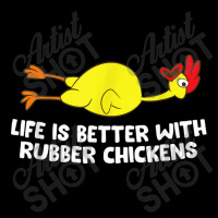 Life Is Better With Rubber Chickens Funny Rubber Chicken Pom Pom Beanie | Artistshot