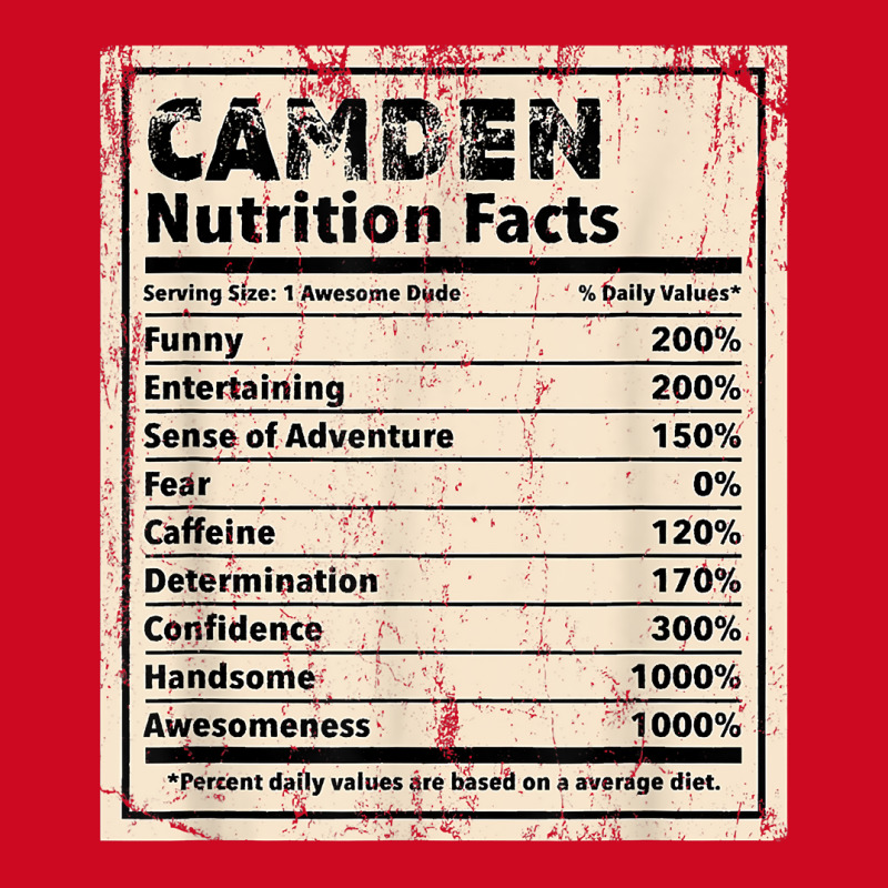 Camden Nutrition Facts Funny Name Humor Nickname T Shirt Pom Pom Beanie by spizerrleppleq | Artistshot