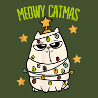 Cute Meowy Catmas Christmas Cat Tangled Up In Lights T Shirt Sun Shade Cap | Artistshot