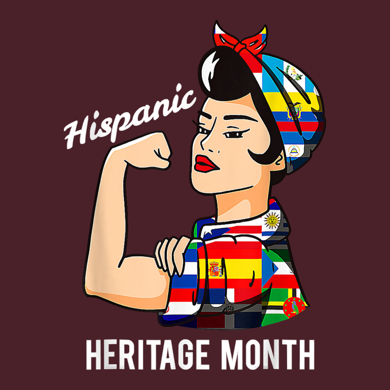 National Hispanic Heritage Month Woman Latin Culture Flags T Shirt Mesh Back Trucker Hat by woestebjparmal | Artistshot