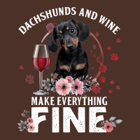 Dachshund Wiener Dog And Wine Make Everything Fine Drink Wine And Dog Retro Trucker Cap | Artistshot