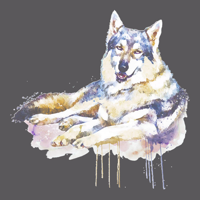 Sitting Wolf Painting T  Shirt Smiling Wolf T  Shirt Seamless Cap | Artistshot