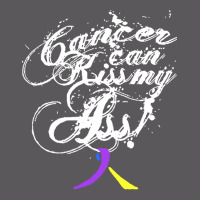 Bladder Cancer T  Shirt Cancer Can Kiss My Ass! Bladder ( Blue, Yellow Seamless Cap | Artistshot