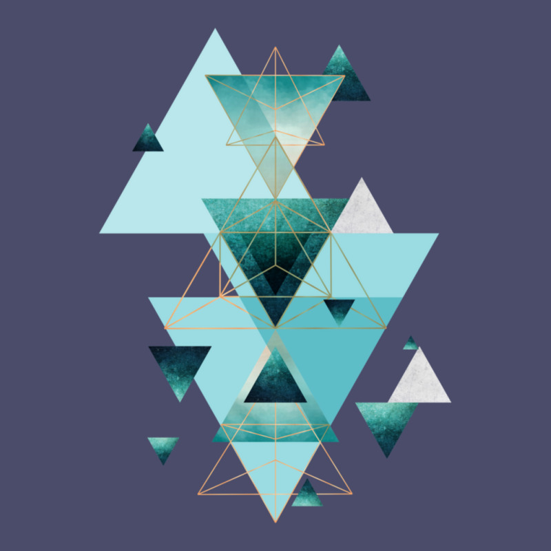 Geometric Triangle Compilation In Teal Adjustable Baseball Cap | Artistshot