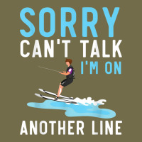 Sorry Can't Talk I'm On Another Line Water Skiing Water Ski Dyed Cap | Artistshot