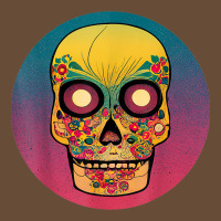 Vintage Sugar Skull Hand Illustration Calavera Dyed Cap | Artistshot