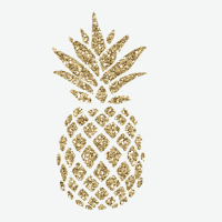 Gold Glitter Pineapple Urban Heavy T-shirt | Artistshot