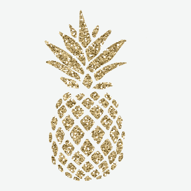 Gold Glitter Pineapple Urban Heavy T-shirt | Artistshot