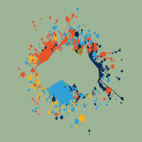 Australia Paint Splash T  Shirt Beautiful Australia Color Splash T  Sh Urban Heavy T-shirt | Artistshot