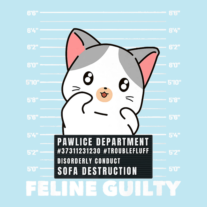 Funny Cat Feline Guilty Guilty Cat Pawlice Dept Mugshot Premium Urban Heavy T-shirt | Artistshot