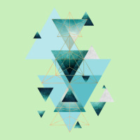 Geometric Triangle Compilation In Teal Urban Heavy T-shirt | Artistshot