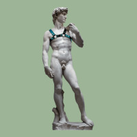 Michelangelo David Leather Harness Sculpture Art Male Statue Torso Urban Pullover Hoodie | Artistshot