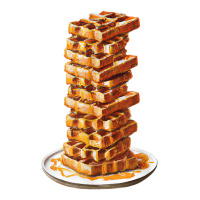 Tall Stack Of Waffles And Syrup Bomber Jacket | Artistshot