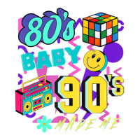 Retro 80's Baby 90's Made Me Vintage Bomber Jacket | Artistshot