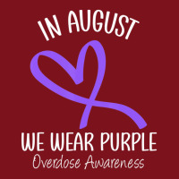 Heart Ribbon August We Wear Purple Overdose Awareness Month Beanie | Artistshot