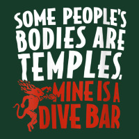 Womens Some People's Bodies Are Temples Mine Is A Dive Bar V Neck T Sh Visor Hat | Artistshot