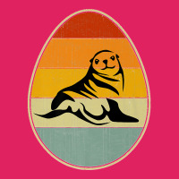 Retro Style Easter Egg Graphic Funny Easter Day Sea Lion Premium Pom Pom Beanie | Artistshot