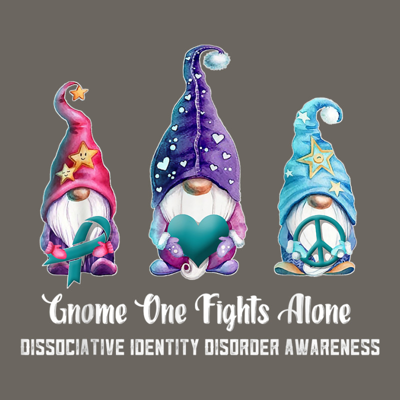 Gnome One Fights Alone Dissociative Identity Disorder T Shirt Sun Shade Cap | Artistshot