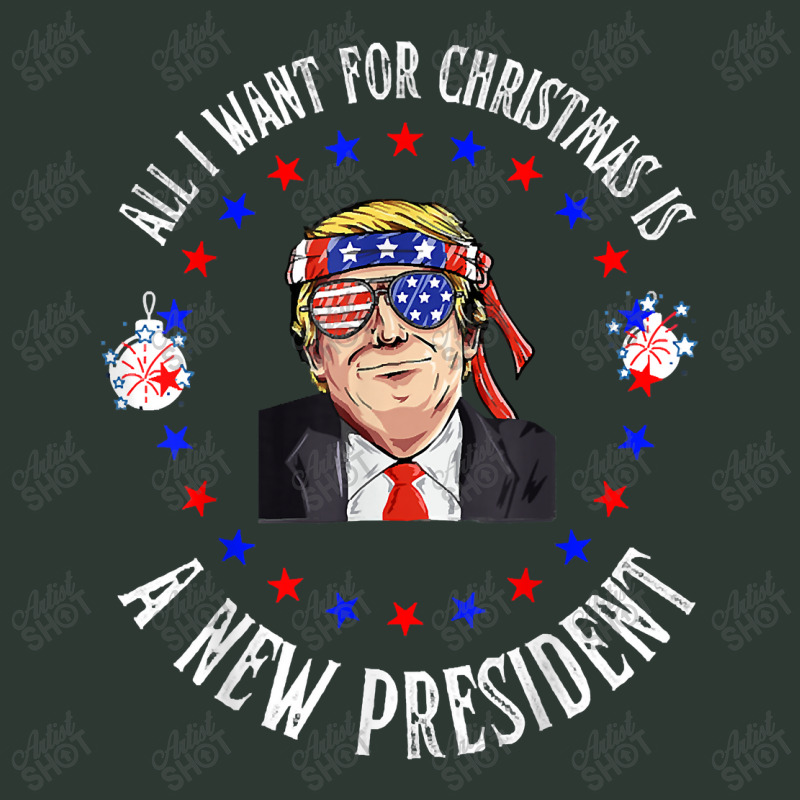 All I Want For Christmas Is A New President, Trump Xmas Day Gift Mesh Back Trucker Hat | Artistshot