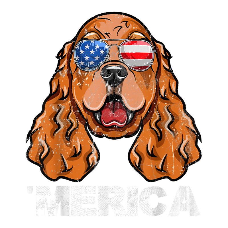 Cocker Spaniel Sunglasses American Usa Flag 4th Of July T Shirt Retro Trucker Cap by franceskagilland | Artistshot