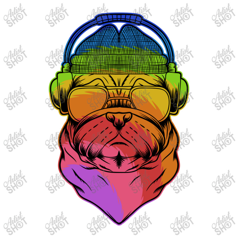 Pug Dog Headphone Colorful Retro Trucker Cap by andypp | Artistshot