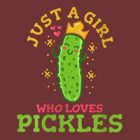 Womens Pickle Just A Girl Who Loves Pickles Vegan V Neck T Shirt Seamless Cap | Artistshot