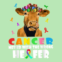 Cancer Messed With The Wrong Heifer Cow Lover Fight Cancer Dyed Cap | Artistshot