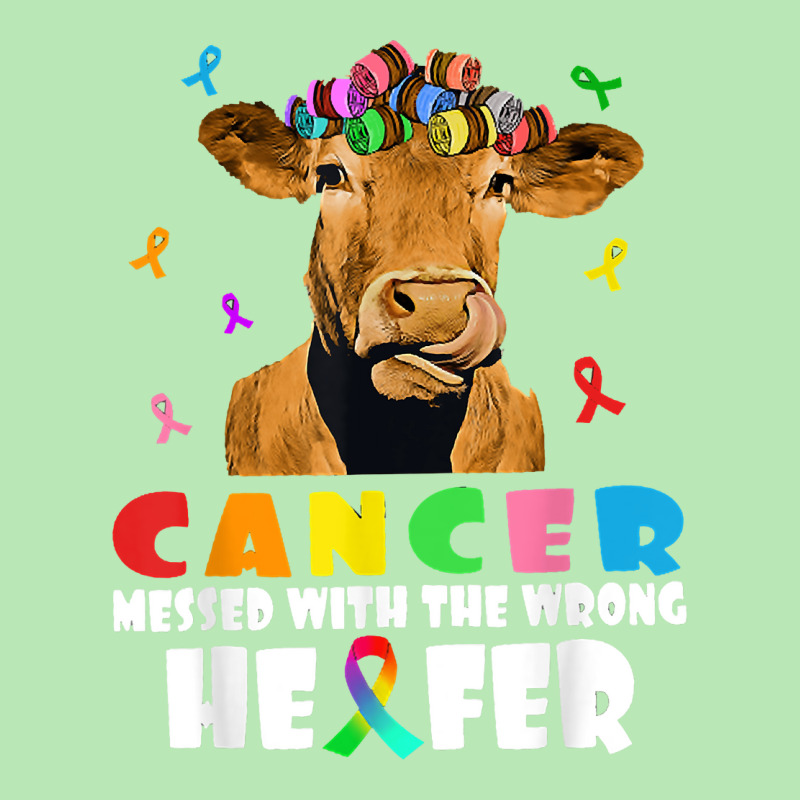 Cancer Messed With The Wrong Heifer Cow Lover Fight Cancer Dyed Cap by EdithMcdaniel | Artistshot