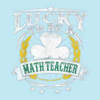 Gift One Lucky Math Teacher Messy Bun Bleached St Patrick S Day Urban Heavy T-shirt | Artistshot