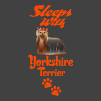 Sleeps With Yorkshire Terrier Vintage T-shirt | Artistshot