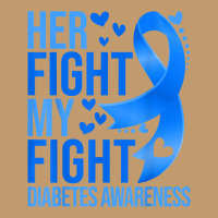 Her Fight Is My Fight Blue Ribbon Type 1 Diabetes Awareness T Shirt Urban Pullover Hoodie | Artistshot