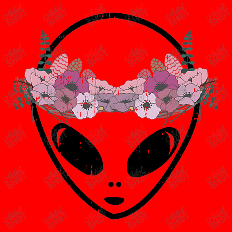 Area51 Flower Crown Alien Head Easy Martian Halloween Gift Bomber Jacket | Artistshot