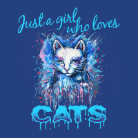 Cute 'just A Girl Who Loves Cats' Tee, Splash Art Cat Lover Visor Hat | Artistshot