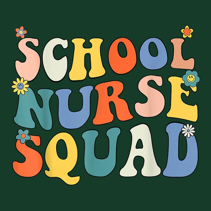 Groovy School Nurse Squad Coping Skills Back To School T Shirt Visor Hat | Artistshot