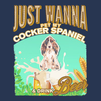 Brown Cocker Spaniel T  Shirt Dog Owner, Just Wanna Pet My Brown Cocke Men Denim Jacket | Artistshot