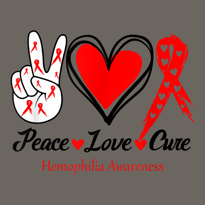 Peace Love Cure Hemophilia Awareness T Shirt Sun Shade Cap by cm-arts | Artistshot