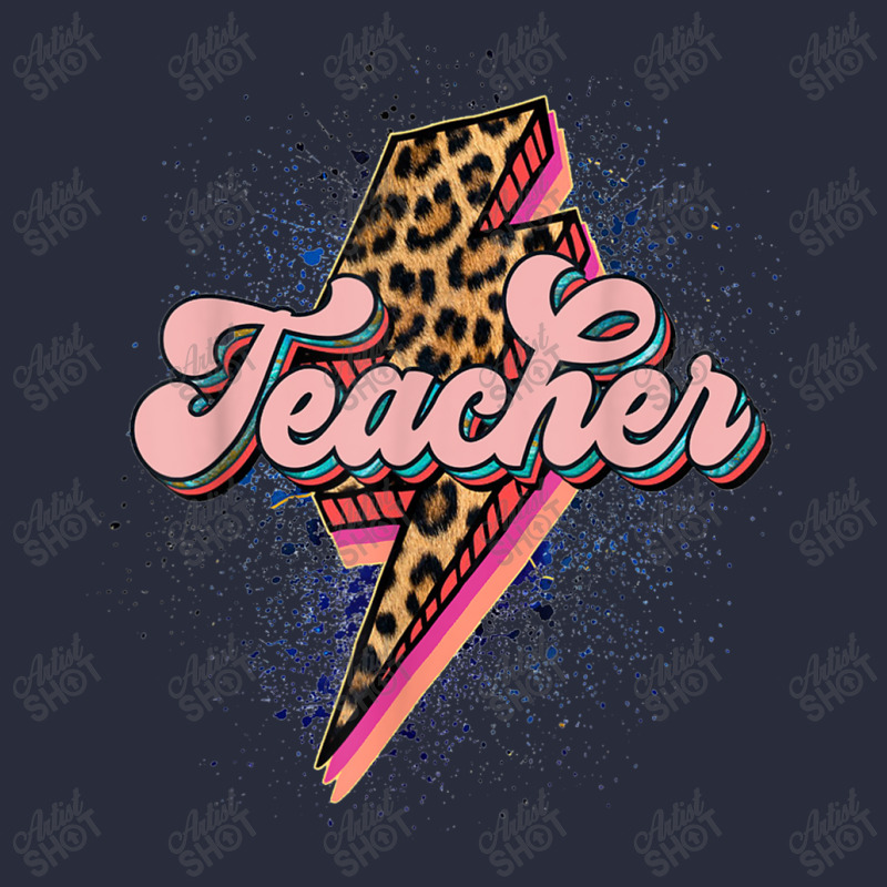 Teacher Leopard Lightning Thunder Western Back To School Mesh Back Trucker Hat | Artistshot