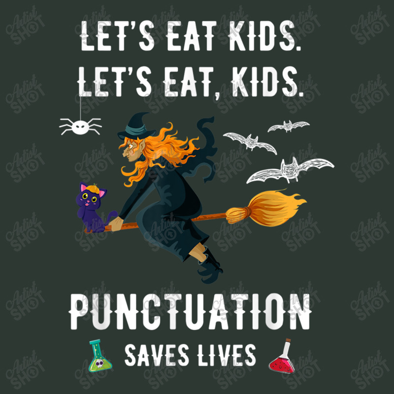 Teachers Halloween Funny Eat Kids Punctuation Saves Lives Mesh Back Trucker Hat by MadisonDesign | Artistshot