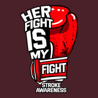 Her Fight Is My Fight Stroke Ischemic Paralysis Red Gloves T Shirt Mesh Back Trucker Hat | Artistshot