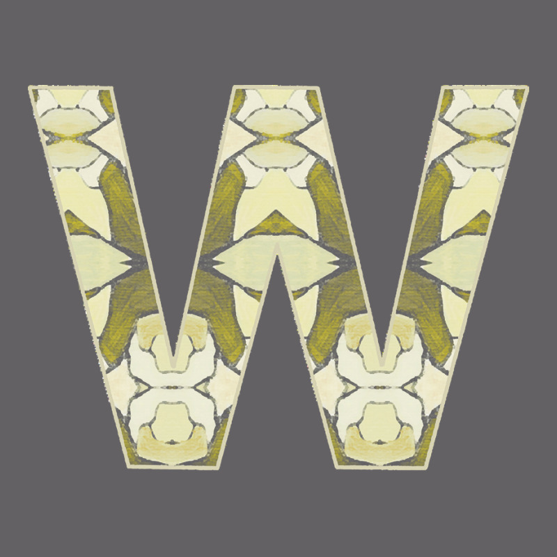 Letter W T  Shirt Letter W Monogram Olive Green Abstract Pattern Paint Yupoong Trucker Cap | Artistshot