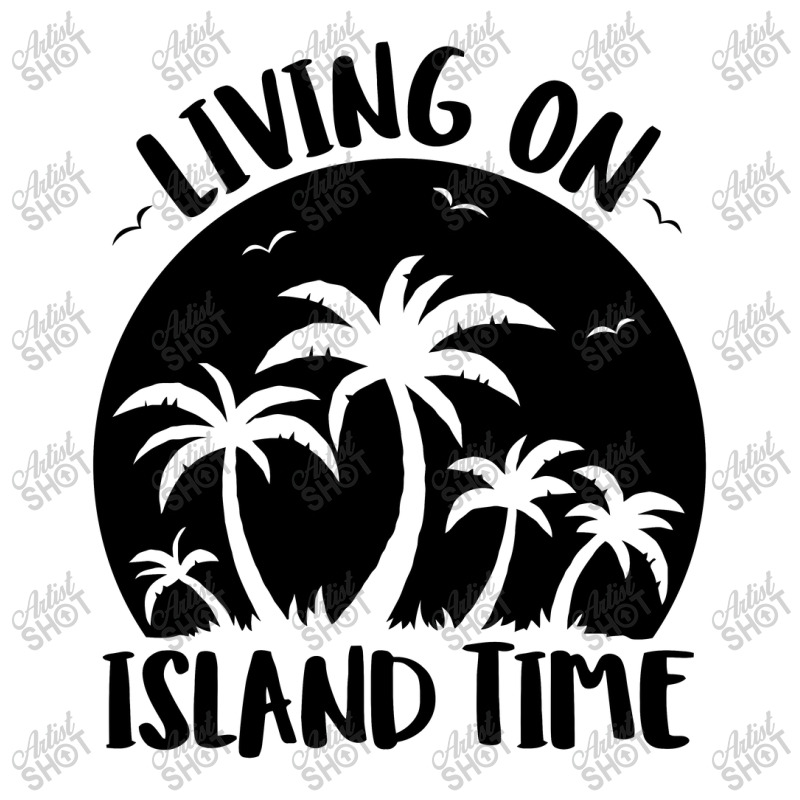 Living On Island Time Palm Trees And Sunset Black 5 panel snapback cap by satekiong | Artistshot