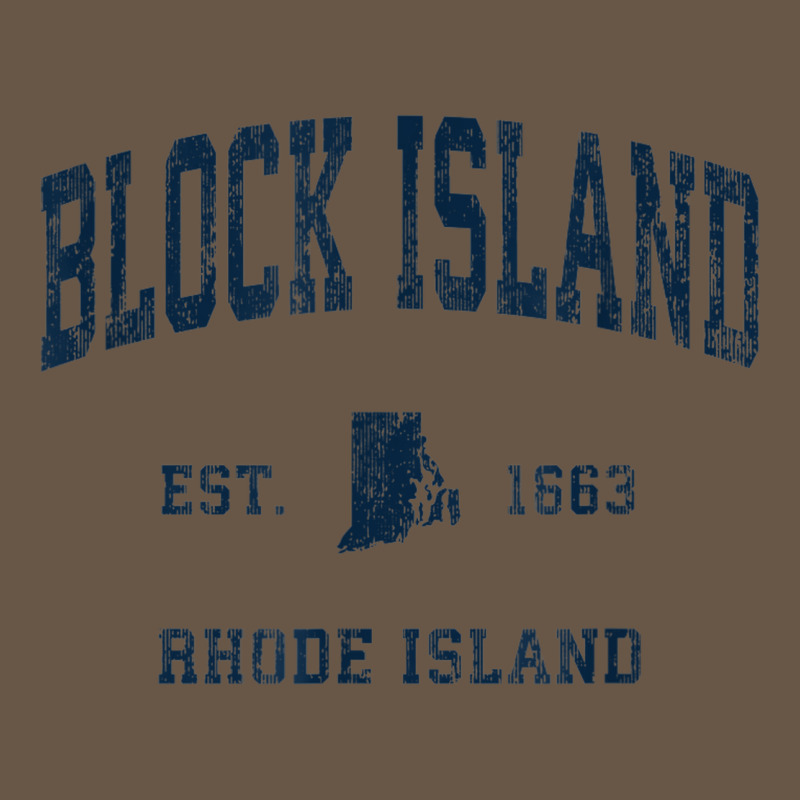 Block Island Rhode Island Ri Vintage Athletic Navy Sports De Snapback Trucker Cap by Clinical | Artistshot