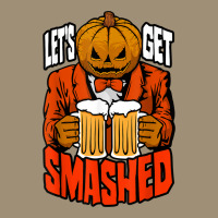 Let's Get Smashed Pumpkin Halloween Drinking Beer Bartender Dyed Cap | Artistshot