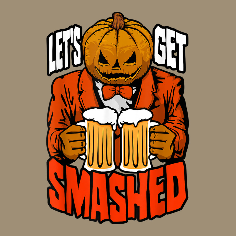 Let's Get Smashed Pumpkin Halloween Drinking Beer Bartender Dyed Cap by Bewitch | Artistshot