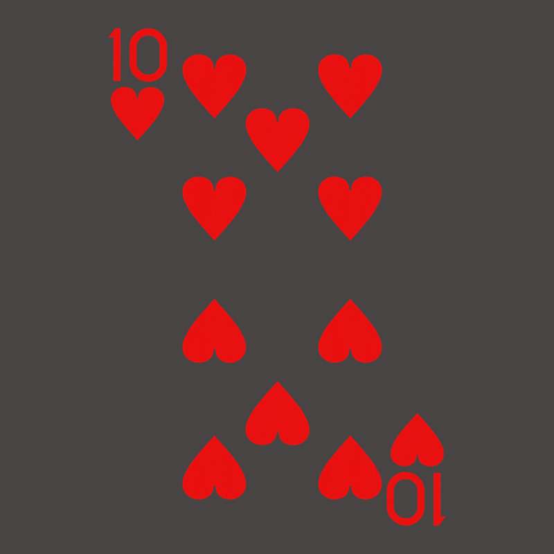 Ten Of Hearts Royal Flush Costume Halloween Playing Cards Dyed Cap | Artistshot